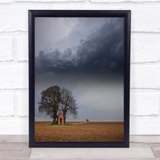 The Width Of Alb Tree House Earth Green Soil Dirt Clouds Sky Wall Art Print