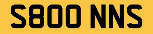 Soon private number plate s800 - private,