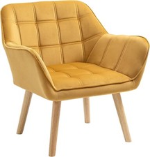 Yellow Velvet Accent Chair