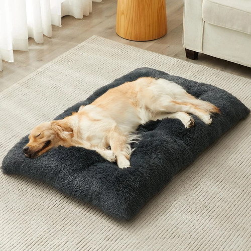 Black dog bed soft - soft, fluffy