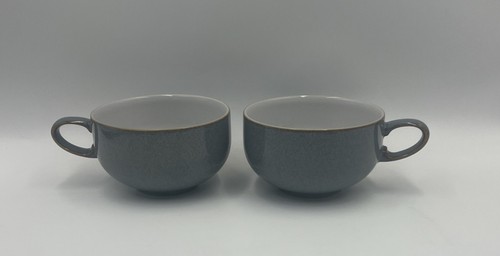 Denby jet grey cups 6 - 2, h