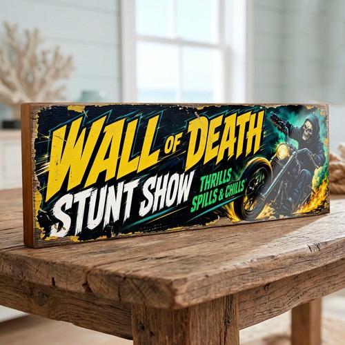 Wall death stunt show - wall, of
