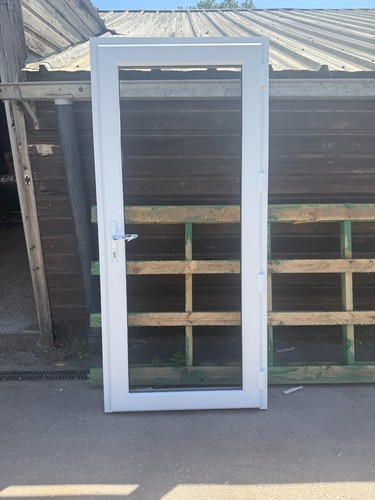 White upvc door - and, frame