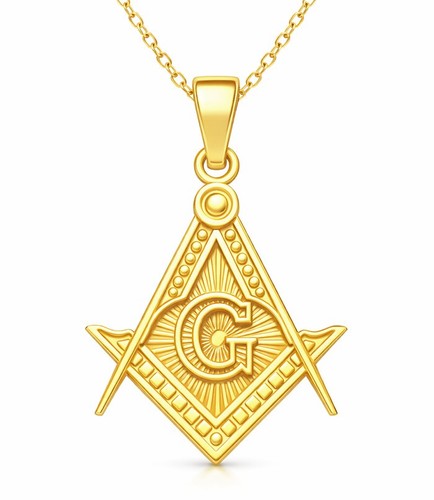 Masonic pendant 10k yellow - pendant,
