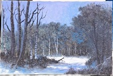 VINTAGE LARGE OIL PAINTING ON