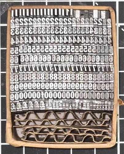 10pt numbers font metal - ,