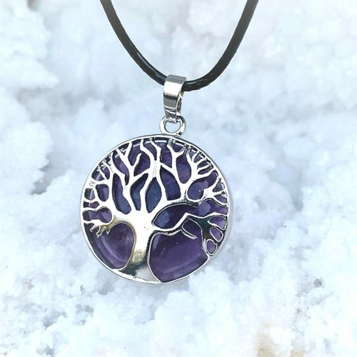 Amethyst necklace tree - necklace,