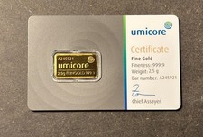 Umicore Gold Bullion 2.5g Pure