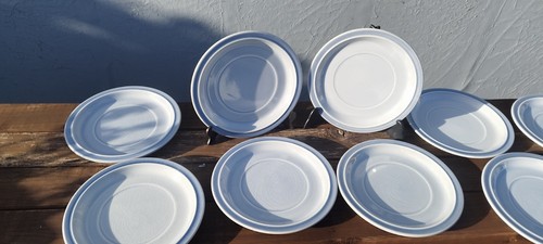 Hornsea tapestry blue saucers - hornsea,