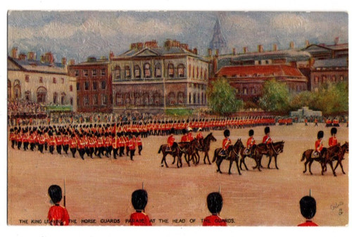 King leaving horse guards - king,
