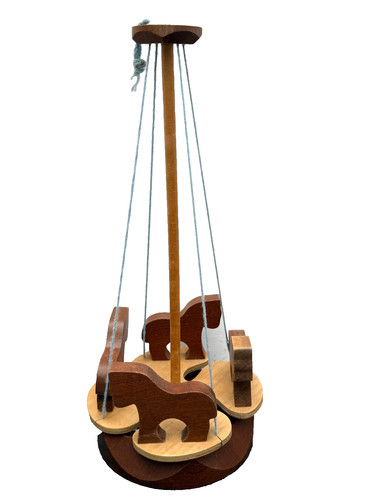 Vintage wooden animal mobile - vintage,