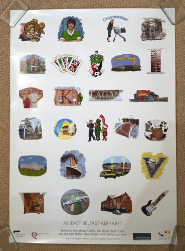 East belfast alphabet poster - alphabet,