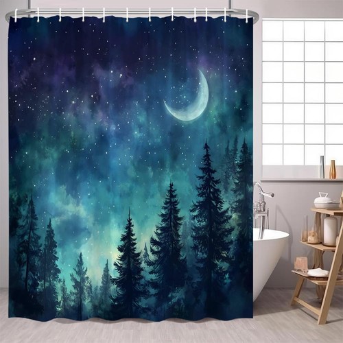 Misty forest shower - forest, curtain