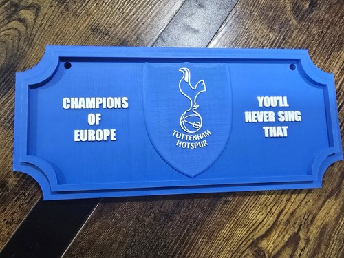 Tottenham hotspurs wall plaque - tottenham,