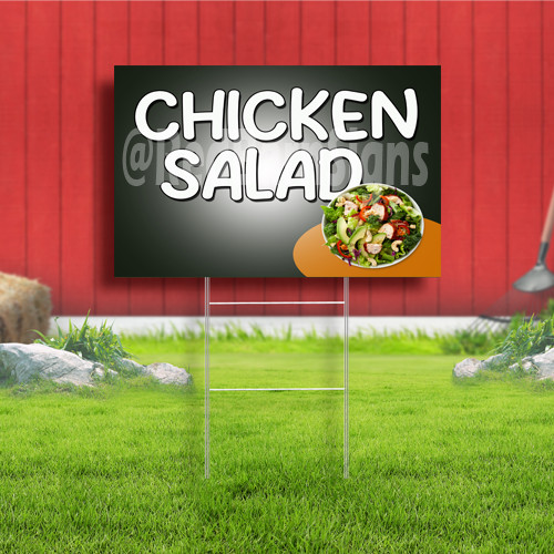 Chicken salad coroplast - salad, sign