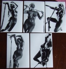 5 x photos of Pamela Green Printed by Pamela herself from Marks negatives Set 2