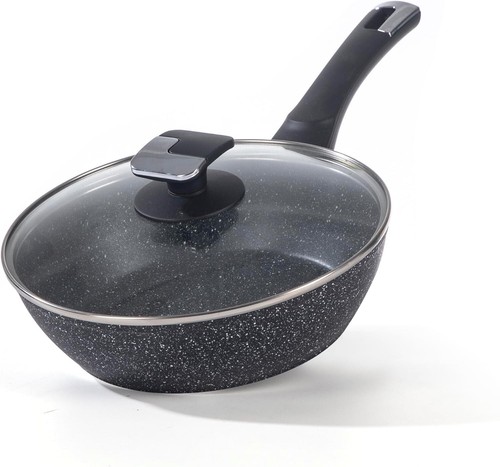 24cm deep frying pan with - deep,