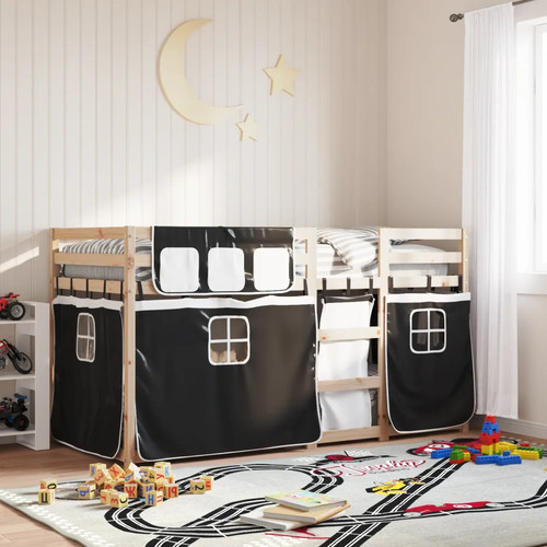 Walplus bunk bed white black - &,