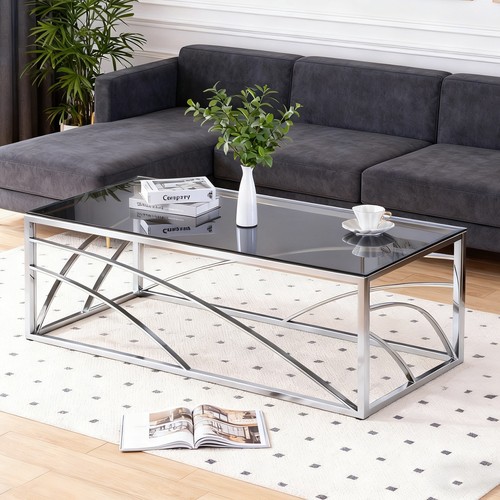 Stainless steel coffee table - stainless,