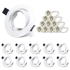 1-10 GU10 LED Recessed Ceiling Downlight Tilt Spot Light Ring Fitting Panel UK