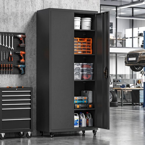 Metal storage cabinet 180 cm - metal,