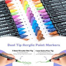 72 Dual Tip Acrylic Paint Pens