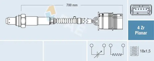 Lambda sensor 77760 - fae, for
