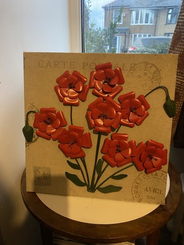 Metal poppy wall - metal,