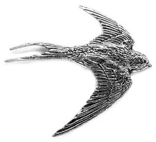 Large Swallow Bird Pin Badge