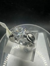 Heart solitaire ring sterling