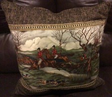 Fox Hunt Hunting Pillow Fabric Panel #1
