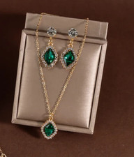 Necklace Earring Set Emerald