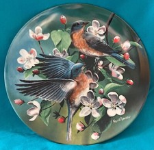 The Bluebird - Edwin M Knowles Collectors Plate - Encyclopaedia Britannica