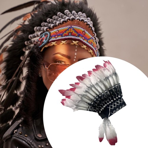 Indian hat feather headdress - hat,