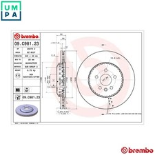 2x BRAKE DISC 09.C981.23 FOR