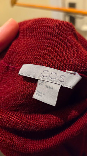 Cos women burgundy - burgundy, wool
