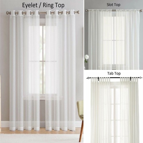 Voile curtains pair - curtains, panel)