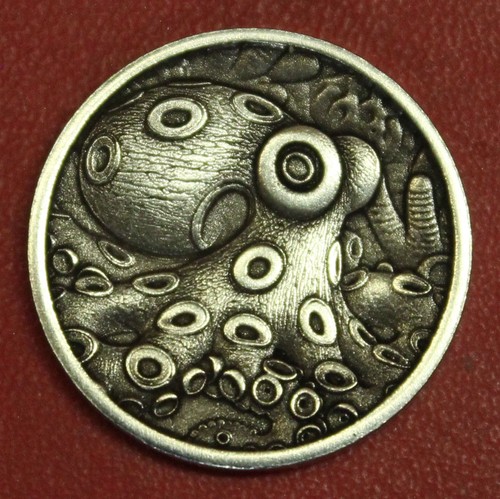 Hobo nickel ring octopus made - octopus,