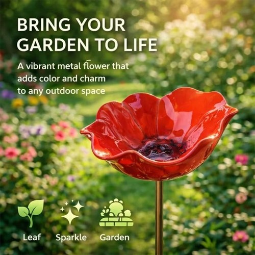 Handcrafted metal flower - handcrafted,