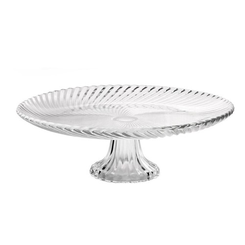 32cm glass cake - glass, stand