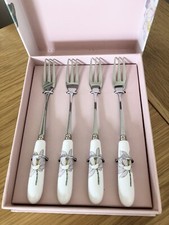 Laura Ashley Waterlilies Set Of 4 Cake Forks Boxed