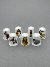 Winnie the Pooh fine bone china thimbles full set of seven