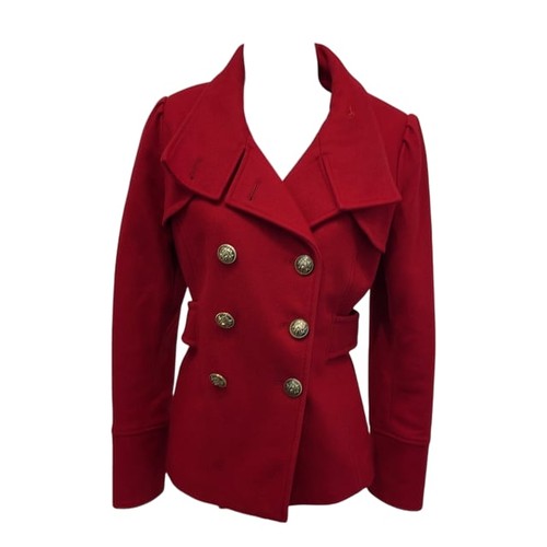 Guess red wool blend military - wool,