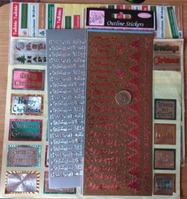 D - Christmas Words Stickers (5 sheets, some Dufex),   see photos