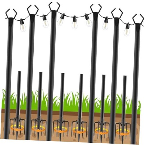 Pack string light - string, poles