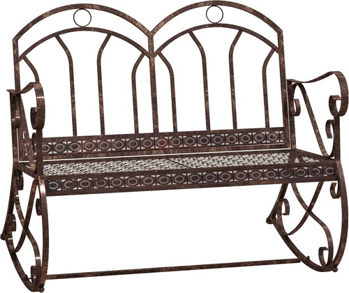 Garden bench metal rocking - rocking, 2