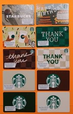 STARBUCKS CARDS 2025 " 10 RECENTLY RELEASED GIFT CARDS  " NEW ~ GREAT PRICE
