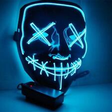 Led Face Mask 3 Mode Wire Light Up Halloween Mask The Purge UK