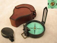 Ross late 19th century prismatic sighting compass in case