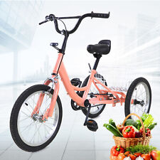 16" Kids Tricycle 7-10 years Children Girls Boys 3Wheel Bike Bicycle with Basket
